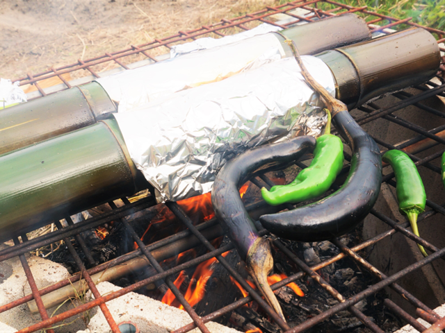 贅沢な昼食準備
