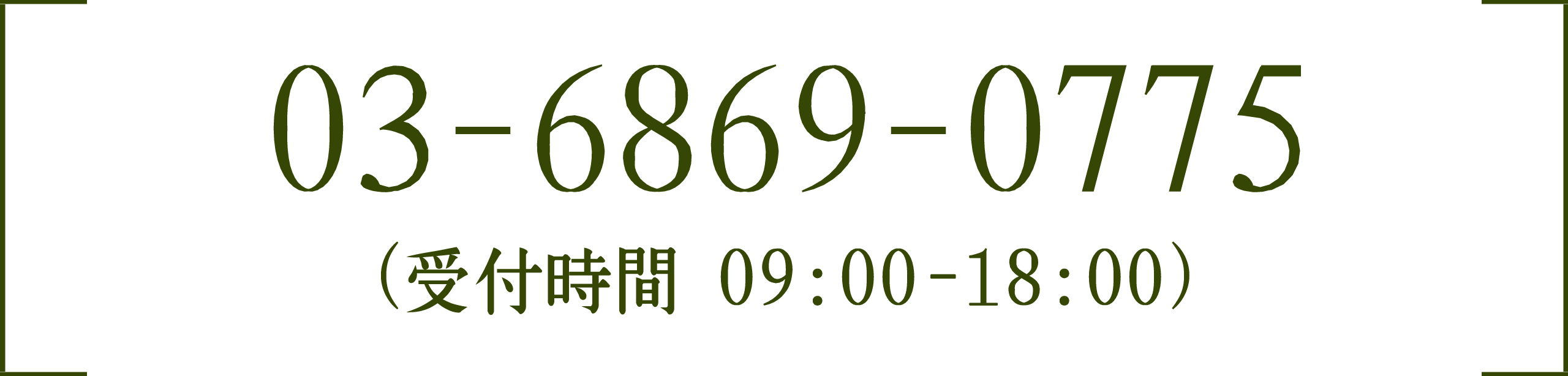 03-6869-0775（受付時間 09:00-18:00）