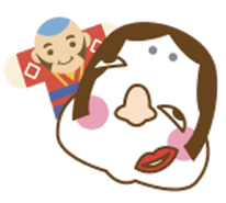 お正月工作福笑い凧アート