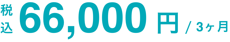 66,000円/3ヶ月