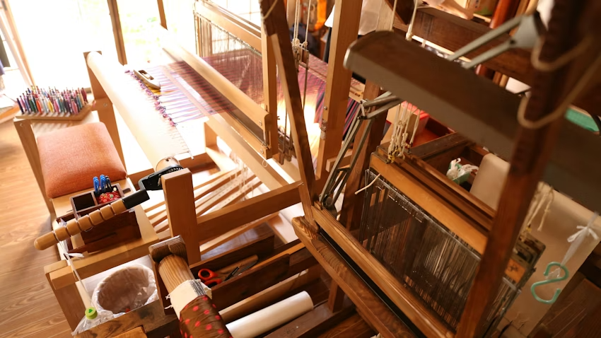 大分日田手織り見学